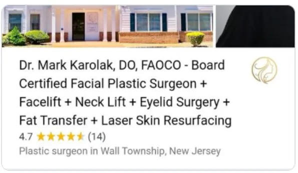 Plastic surgeon listing