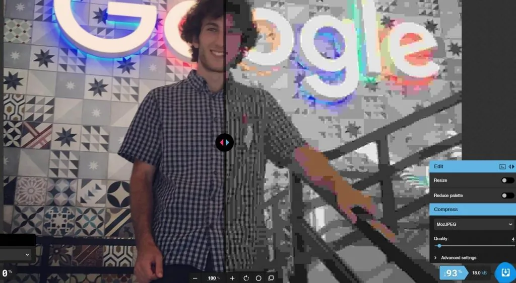 Squoosh App demo for image SEO