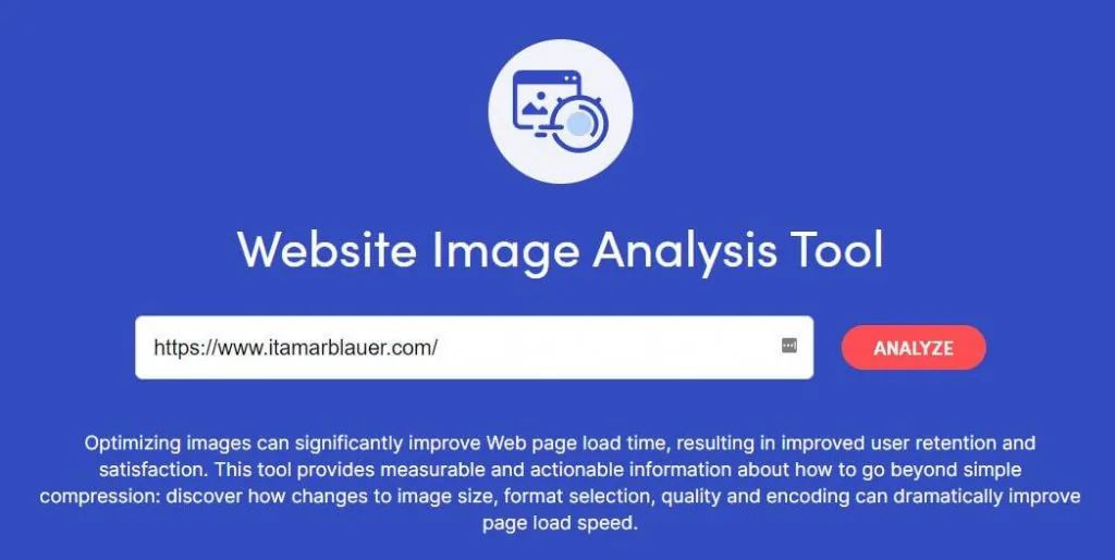 Website Image Analysis Tool for Image SEO